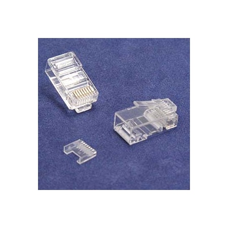 Bestlink Netware RJ45 CAT5e Plug Solid 3-Prong 50 Micron w/Inserter, 100pk 101225